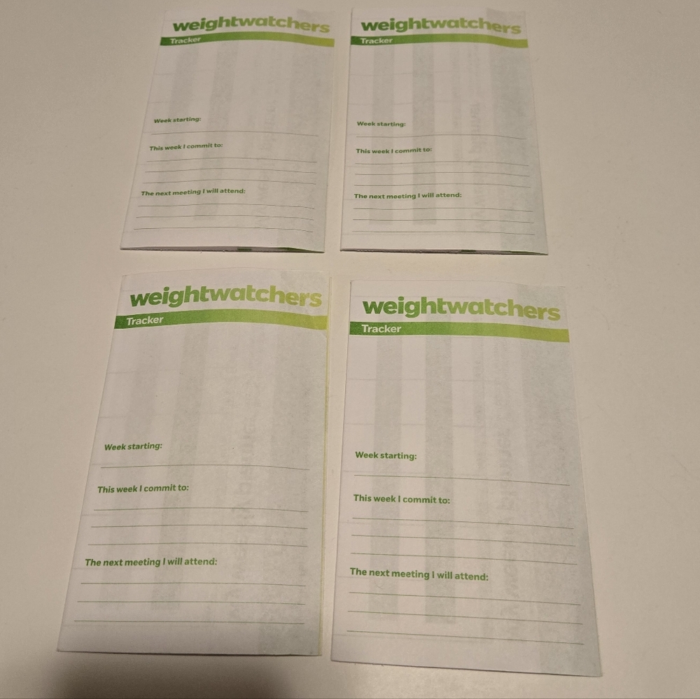 Lot of 4 Weight Watchers PointsPlus Tracker Paper Weekly Log WW 2012